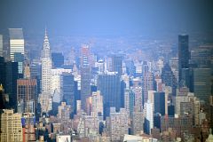 03-1 Manhattan Close Up Citigroup Center, Chrysler Building, Trump World Tower From One World Trade Center Observatory Late Afternoon
